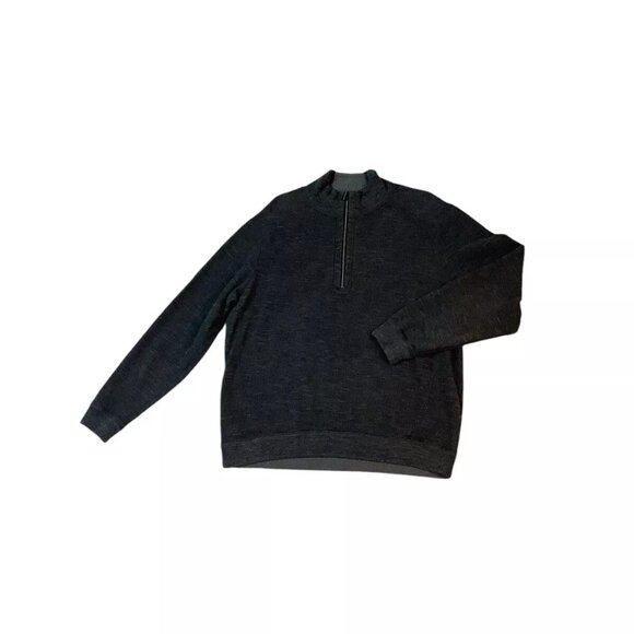 Tommy Bahama 1/4 Zip Gray Pullover Sweater Adult Size Large Crew-Neck - Picture 3 of 10